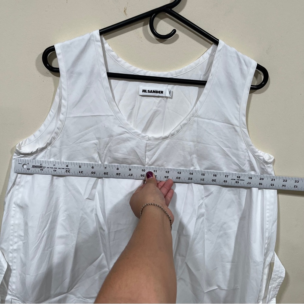 Nwot Jil Sanders Dress With Pockets White Size Ta… - image 5